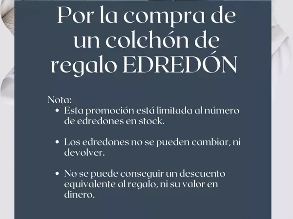 EDREDÓN DE REGALO POR LA COMPRA DE UN COLCHÓN