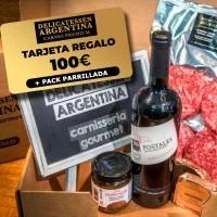 3 Tarjetas Regalo de 100€ en productos premium + Parrillada Barbacoa de Delicatessen Argentina 