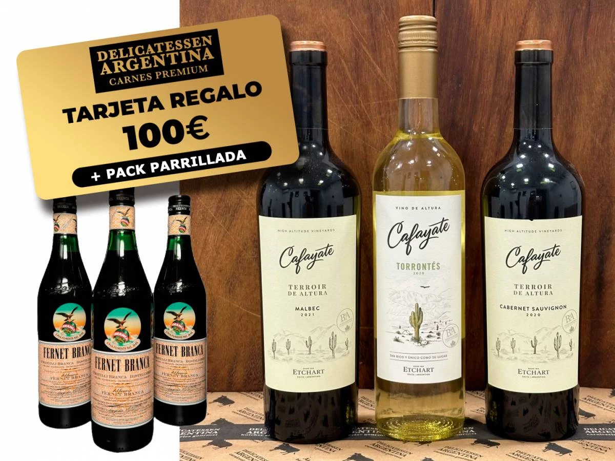 Tarjeta Regalo de 100€ en productos premium + Parrillada Barbacoa de Delicatessen Argentina