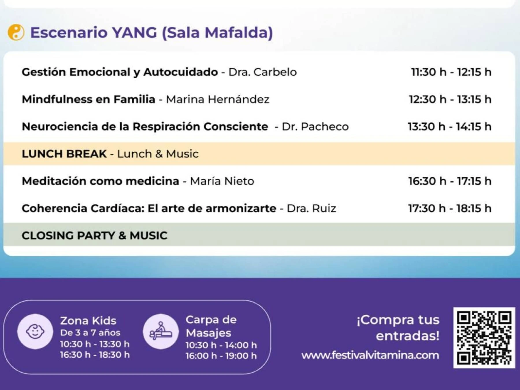 Pack de entradas 'Festival Vitamina' de Wone Health