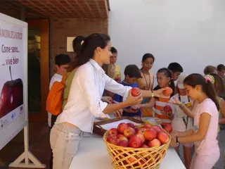 El ayuntamiento reparte 1 tonelada de manzanas