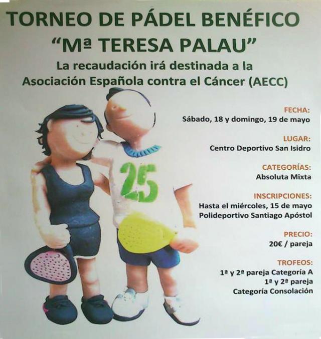 Torneo de Pádel a beneficio de la Asociación contra el Cáncer en Villanueva de la Cañada