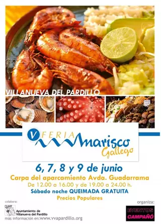 Villanueva del Pardillo celebra la V Feria del Marisco Gallego