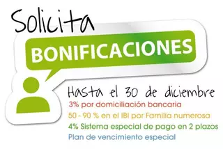 Hasta el 30 de diciembre se podrán solicitar las bonificaciones en los tributos municipales para el próximo año