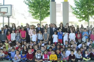 La Princesa Letizia visita el colegio María Moliner de Villanueva de la Cañada