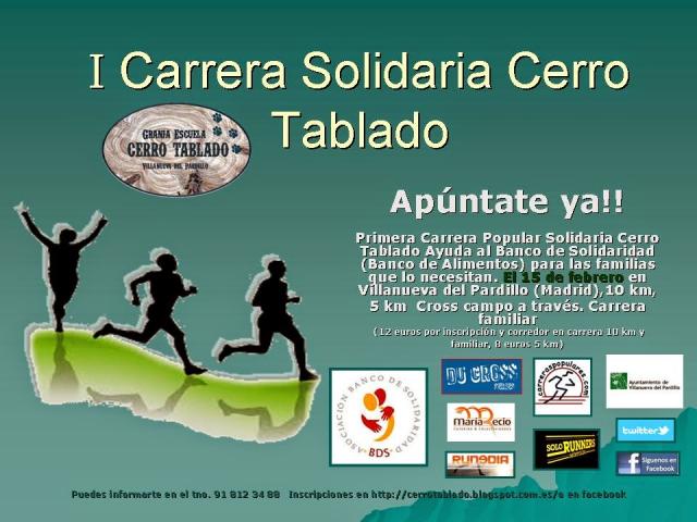 Villanueva del Pardillo celebra este domingo la I Carrera Solidaria Cerro Tablado