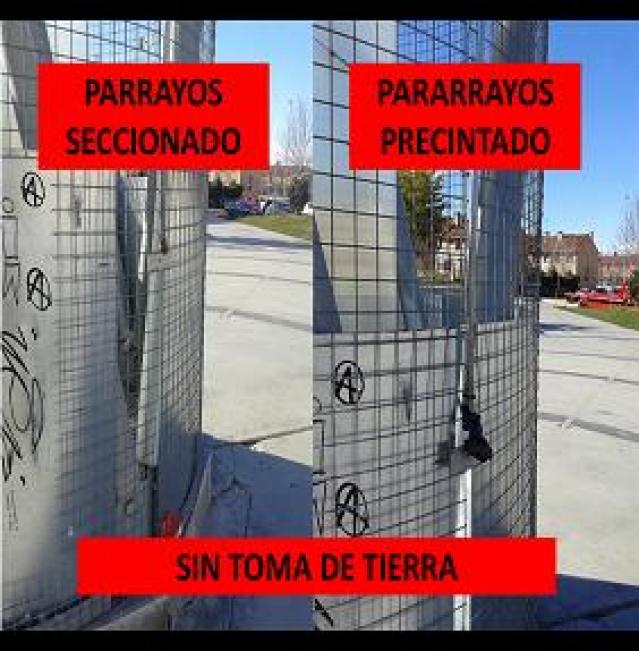 El PSOE denuncia la grave situación de un pararrayos sin toma de tierra en un parque público de Villanueva del Pardillo