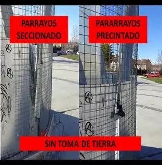 El PSOE denuncia la grave situación de un pararrayos sin toma de tierra en un parque público de Villanueva del Pardillo