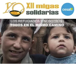 Migas solidarias por los refugiados, este domingo, en Villanueva de la Cañada