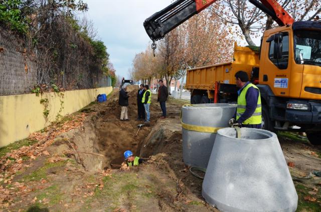 Visita a las obras de costrucción del colector para dar servicio a Villagolf