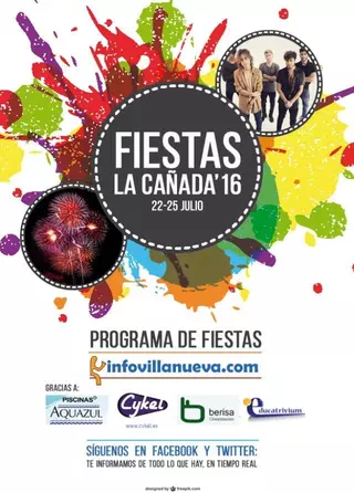 PROGRAMA DE FIESTAS DE VILLANUEVA DE LA CAÑADA 2016. 22 al 25 de Julio