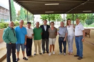El equipo villanovense, ganador del Campeonato Intermunicipal de Petanca de Majadahonda