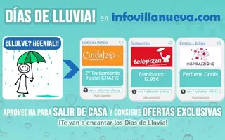 InfoVillanueva.com presenta 'Días de Lluvia': cupones descuento exclusivos para días lluviosos