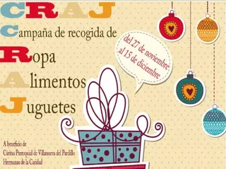 Campaña solidaria en Villanueva del Pardillo para la recogida de alimentos no perecederos, juguetes y ropa