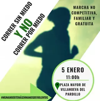 Villanueva del Pardillo acoge una marcha deportiva bajo el lema #niunamuertemasenmanosdeviolentos