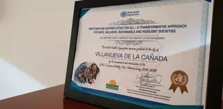 La Organización Mundial de la Salud premia con un diploma a Villanueva de la Cañada