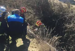 La Policía Local de Villanueva del Pardillo rescata a un perro atrapado en una zanja
