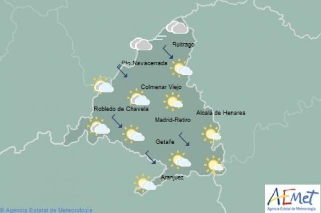 Cielos nubosos con probabilidad de lluvias débiles y dispersas en el día de hoy