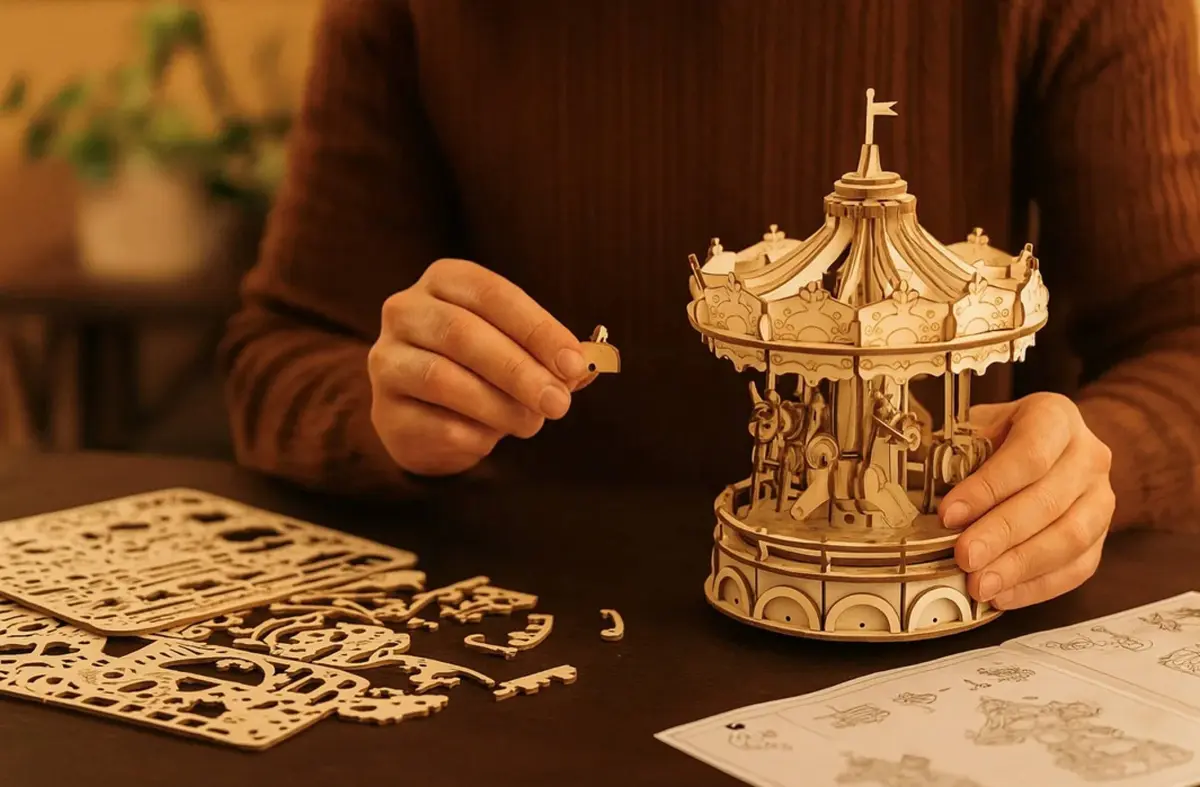 Puzzle 3D de madera, el antídoto contra el estrés digital