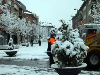 La nieve causa problemas en Villanueva y toda la zona noroeste