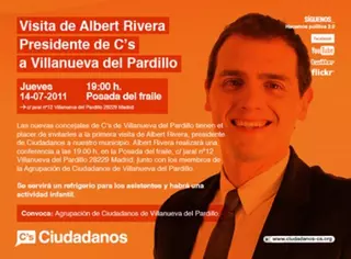 Visita de Albert Rivera Presidente de Ciudadanos a Villanueva del Pardillo